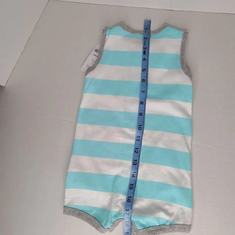 NWT Carters 12 month Striped Octopus Romper Snaps